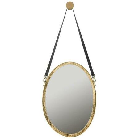 SAFAVIEH Pembroke Strap Mirror- Antique Gold - 40 x 1.5 x 16 in. MIR4066A